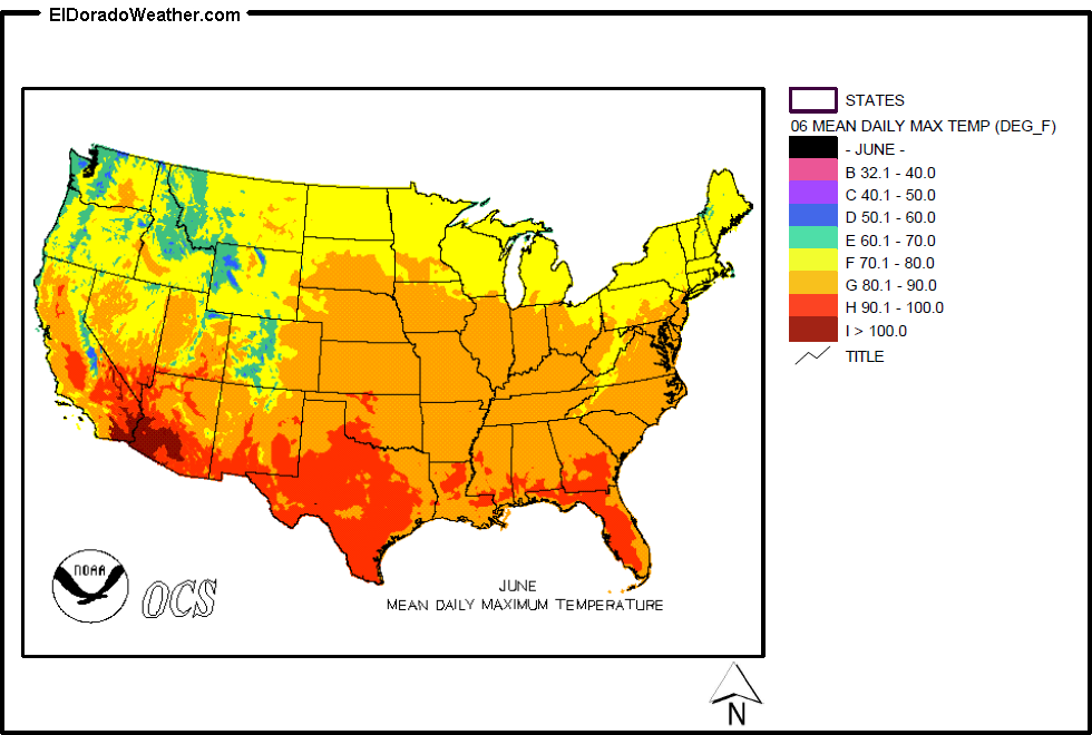 United States YearlyMonthly Mean Daily Maximum Temperatures